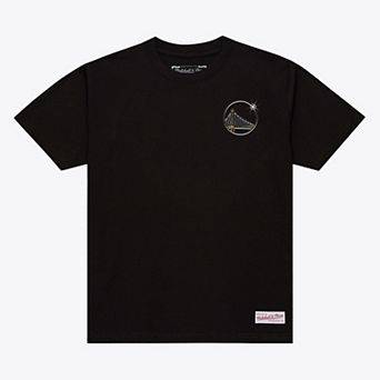 Men's Mitchell & Ness Black Golden State Warriors Airbrush T-Shirt