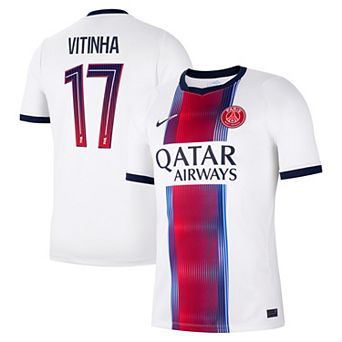 Men's Nike Vitinha White Paris Saint-Germain 2026/27 Away Stadium Replica Jersey