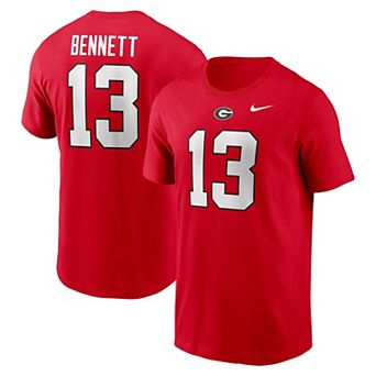 Men's Nike Stetson Bennett Red Georgia Bulldogs Name & Number T-Shirt
