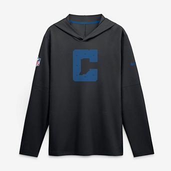 Men's Nike Black Indianapolis Colts Sideline Alternate Lightweight Long Sleeve Hooded Dri-FIT T-Shirt