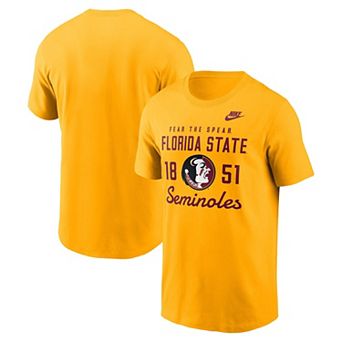Men's Nike Gold Florida State Seminoles Legacy Stacked Established T-Shirt