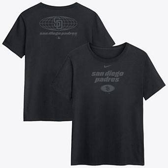 Women's Nike Black San Diego Padres Globe Logo T-Shirt