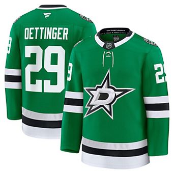 Men's Fanatics Jake Oettinger Kelly Green Dallas Stars Home Premium Jersey