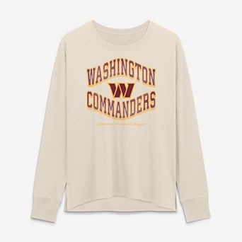 Women's Fanatics Cream Washington Commanders Heritage Gridiron Heron Legacy Long Sleeve T-Shirt