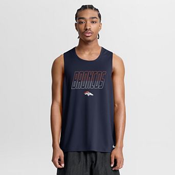 Men's Nike Navy Denver Broncos Kickoff Miler Dri-FIT Tank​ Top
