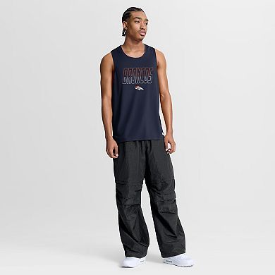 Men's Nike Navy Denver Broncos Kickoff Miler Dri-FIT Tank​ Top