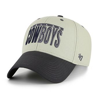 Men's '47 Gray/Black Dallas Cowboys Half Block Text MVP Adjustable Hat