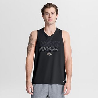 Men's Nike Black Baltimore Ravens Kickoff Miler Dri-FIT Tank​ Top
