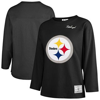 Women's '47 Black Pittsburgh Steelers Game Nod Timeless T-Shirt