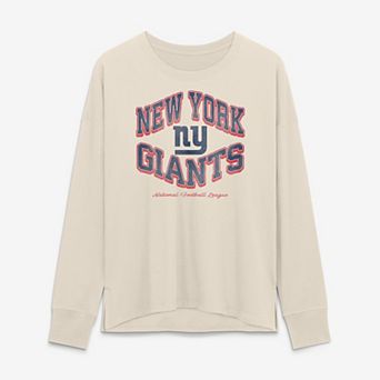 Women's Fanatics Cream New York Giants Heritage Gridiron Heron Legacy Long Sleeve T-Shirt