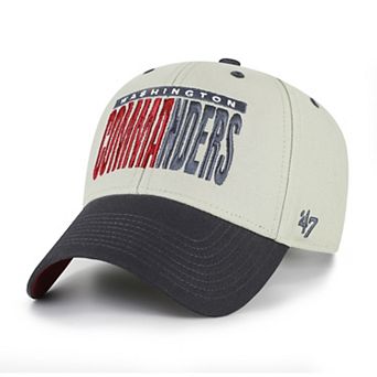 Men's '47 Gray/Black Washington Commanders Half Block Text MVP Adjustable Hat