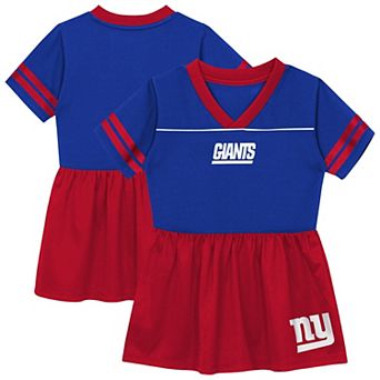 Toddler Outerstuff Royal New York Giants Stadium Lights V-Neck Fashion Football Jersey Dress