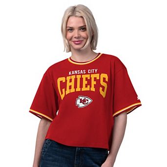 Women's Starter Red Kansas City Chiefs Ace Cropped T-Shirt