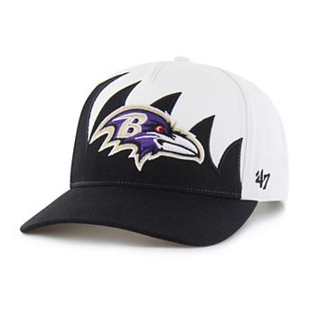 Men's '47 White Baltimore Ravens Jagged Hitch Adjustable Hat