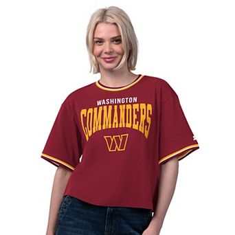 Women's Starter Burgundy Washington Commanders Ace Cropped T-Shirt