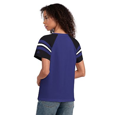 Women's Starter Purple Baltimore Ravens Game On Notch Neck Raglan T-Shirt