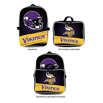 MOJO Minnesota Vikings Backpack & Lunch Box 2 pc Set