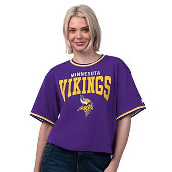 Women's Starter Purple Minnesota Vikings Ace Cropped T-Shirt