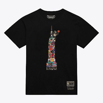 Men's Mitchell & Ness Black New York Knicks King K T-Shirt