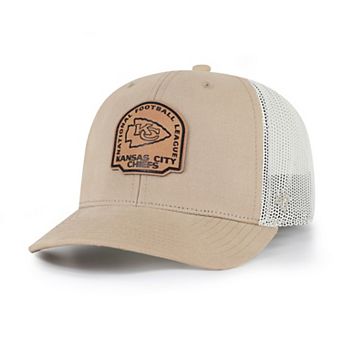 Men's '47 Khaki Kansas City Chiefs Bonehide Trucker Adjustable Hat
