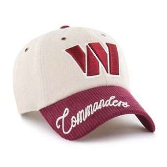Women's '47 Natural/Burgundy Washington Commanders Rope Script Clean Up Adjustable Hat