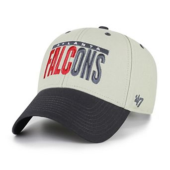 Men's '47 Gray/Black Atlanta Falcons Half Block Text MVP Adjustable Hat