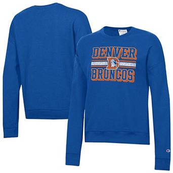 Women's Champion Royal Denver Broncos Powerblend Fleece Sweatshirt