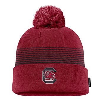Men's Nike Garnet South Carolina Gamecocks 2026 On-Field Peak Cuffed Knit Hat with Pom
