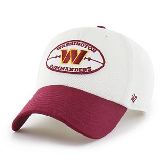 Men's '47 Cream/Burgundy Washington Commanders Pique Patch Clean Up Adjustable Hat