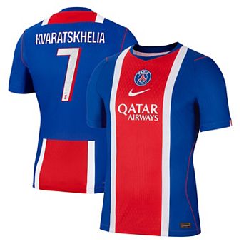 Men's Nike Khvicha Kvaratskhelia Blue Paris Saint-Germain 2026/27 Home Match Authentic Jersey