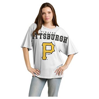 Women's Fanatics White Pittsburgh Pirates Relaxed Big Text T-Shirt
