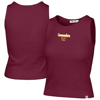 Women's '47 Burgundy Washington Commanders Cropped Straight Cut Ribbed Baby Tank Top