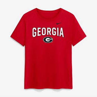 Women's Nike Red Georgia Bulldogs Arch Logo T-Shirt