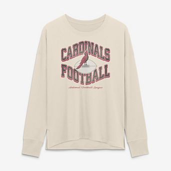 Women's Fanatics Cream Arizona Cardinals Heritage Legacy Long Sleeve T-Shirt