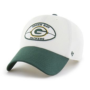 Men's '47 Cream/Green Green Bay Packers Pique Patch Clean Up Adjustable Hat