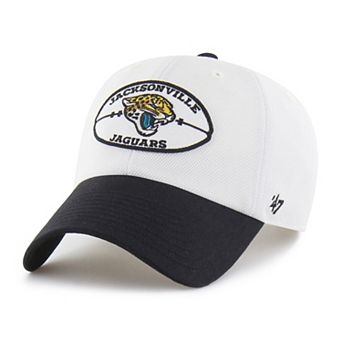 Men's '47 White/Black Jacksonville Jaguars Pique Patch Clean Up Adjustable Hat