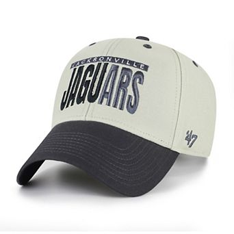 Men's '47 Gray/Black Jacksonville Jaguars Half Block Text MVP Adjustable Hat