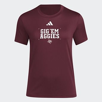 Women's adidas Maroon Texas A&M Aggies Locker Slogan Pre-Game T-Shirt