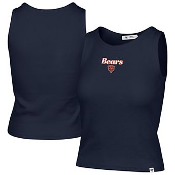 Women's '47 Navy Chicago Bears Cropped Straight Cut Ribbed Baby Tank Top