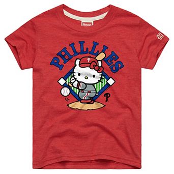 Youth Homage Red Philadelphia Phillies Hello Kitty x MLB Tri-Blend T-Shirt