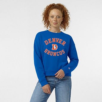 Women's Champion Royal Denver Broncos Heart & Soul Powerblend Sweatshirt