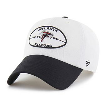 Men's '47 White/Black Atlanta Falcons Pique Patch Clean Up Adjustable Hat