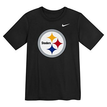 Youth Nike Black Pittsburgh Steelers Logo T-Shirt