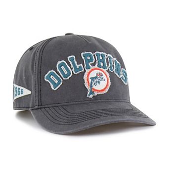 Men's '47 Charcoal Miami Dolphins Throwback Calderwood Well Worn Hitch Adjustable Hat