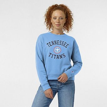 Women's Champion Light Blue Tennessee Titans Heart & Soul Powerblend Sweatshirt