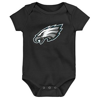 Newborn Outerstuff Black Philadelphia Eagles Primary Logo Bodysuit