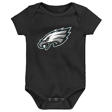 Newborn Outerstuff Black Philadelphia Eagles Primary Logo Bodysuit