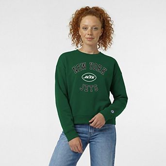 Women's Champion Green New York Jets Heart & Soul Powerblend Sweatshirt