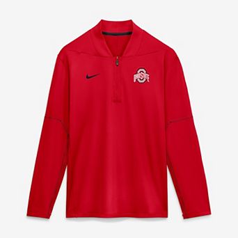 Men's Nike Scarlet Ohio State Buckeyes 2026 Sideline Midweight Half-Zip Dri-FIT Pullover