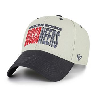 Men's '47 Gray/Black Tampa Bay Buccaneers Half Block Text MVP Adjustable Hat